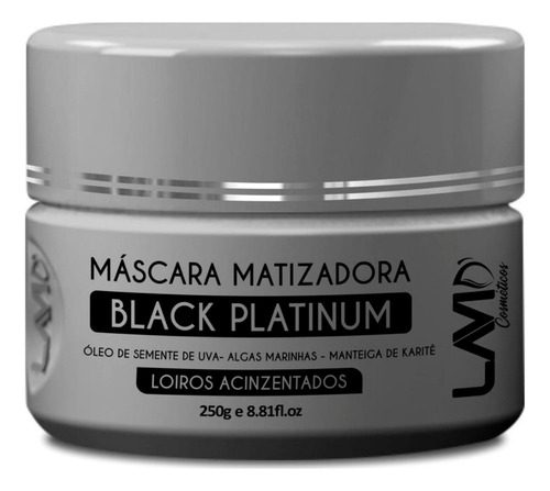 Máscara Matizadora Black Platinum Lavid' 250g