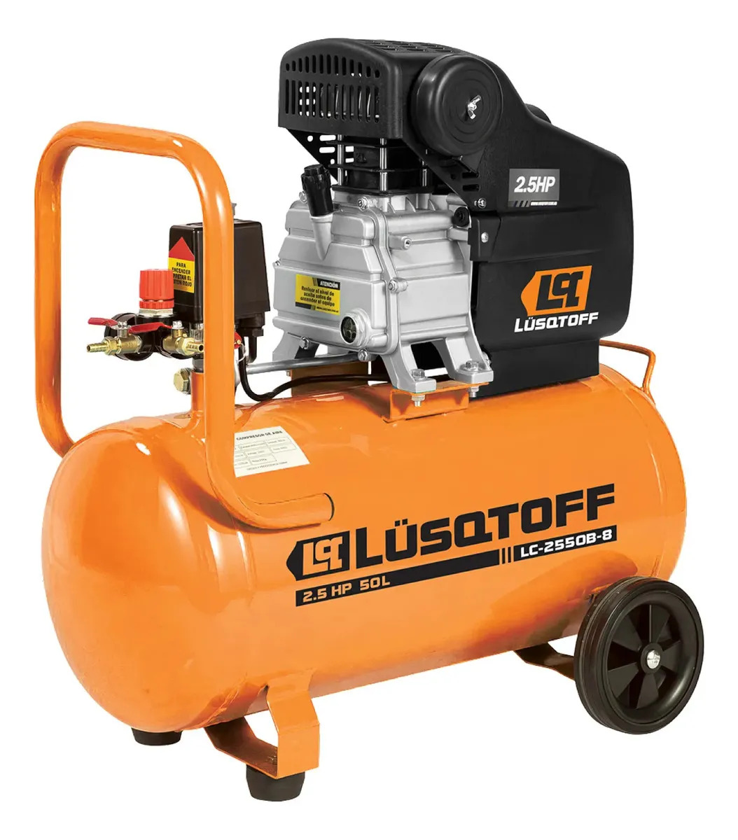 Compresor De Aire Lusqtoff LC2550B-8 50 Lts 2.5 HP 1750w