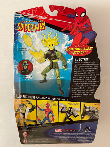 Electro The Spectacular Spiderman Serie Animada Hasbro 2008 (Usado)