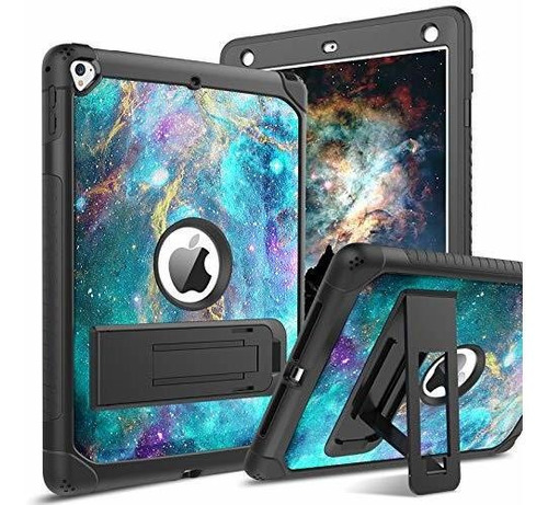 Funda Para iPad Air 2 Color Azul Galaxia Brilla En Oscuridad