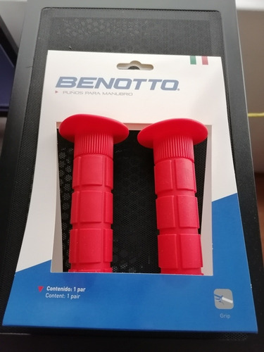 Imagen 2 de 3 de Puños Rojos Para Manubrio Bicicleta Benotto Mtb Bmx Goma