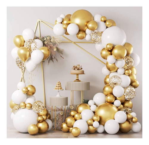 Juego De Globos Para Decoraciones De Fiesta, Kit De Globos Dorado Paquete De Globos