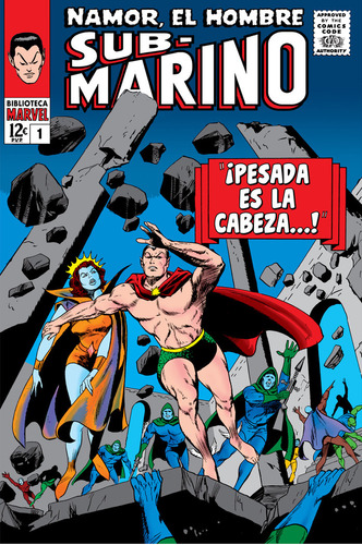Bibm34 Namor Hombre Submarino 1 1965 66, De Stan Lee. Editorial Panini Comics, Tapa Blanda En Español