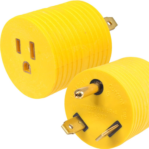 Adaptador De Corriente De 3 Clavijas Macho De 15 Amperi...