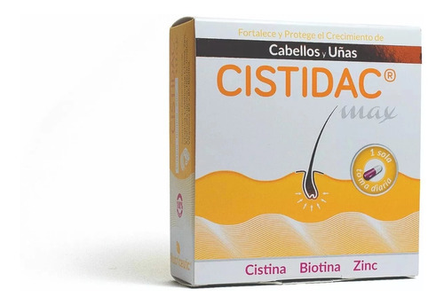 Nutriceutic Cistidac Max Fortalece Y Protege Uñas Y Pelo 40 