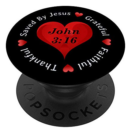 La Biblia Versículo Pop Socket - Juan 3:16 - Jesus Hlpyz
