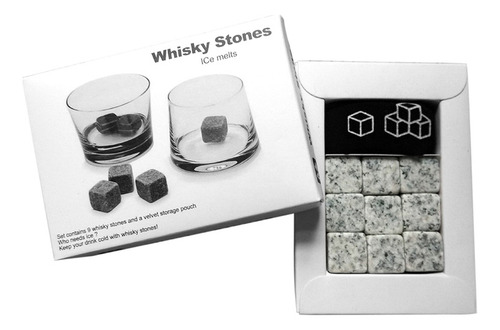 Juego De Piedras Para Whisky: 9 Granite S Con Bolsa De Terci