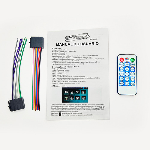 Multimidia Mp5 Tela 7 Capacitiva C/ Espelhamento Ht-5023