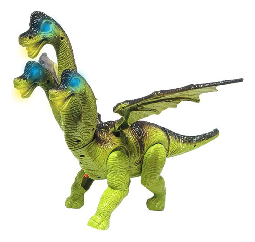 Dinosaurio de juguete de 3 cabezas paga huevos con luz y sonido