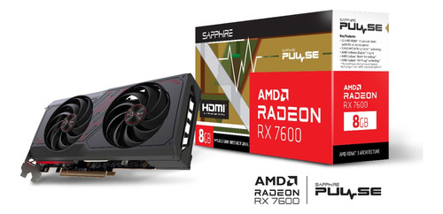 Placa De Vídeo Sapphire Pulse Amd Radeon Rx 7600 8gb Gddr6