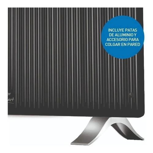 Imagen 4 de 8 de Calefactor eléctrico Peabody PE-VC20 negro 220V