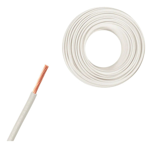 Cable Cobre Thw Calibre #8 Rollo 10 M Iusa Blanco