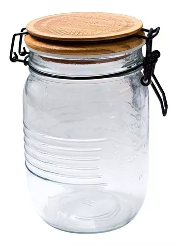 Tarro con Tapa de Vidrio Mason Jar 450ml Frutas - Veana Online