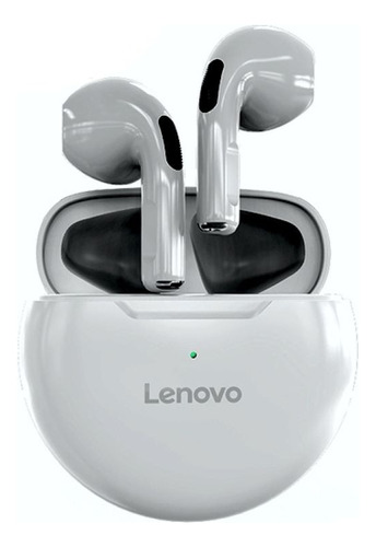 Fone De Ouvido Bluetooth Lenovo Earbuds Ht38 Cor Branco Cor Da Luz Verde