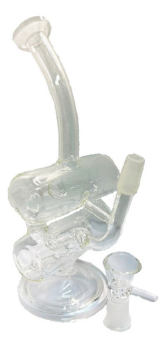 Bong Pipa De Agua Pyrex Grueso 22 Cm. Doble Reciclado