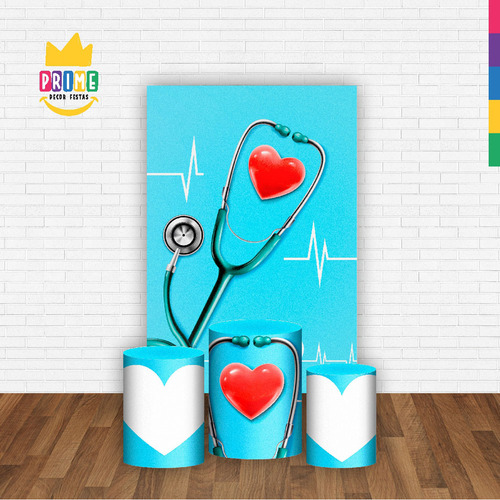 Kit Casadinho Medicina Trio Capa Cilindro Lateral Tecido