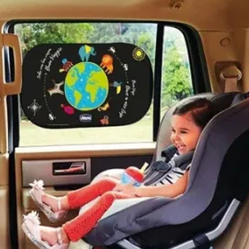 Imagen 4 de 6 de Parasol Chicco Para Auto Por Estatica + Bolsita De Viaje