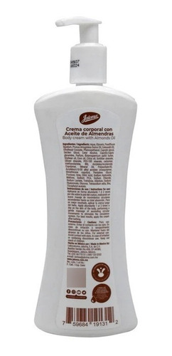 Crema Corporal Con Aceite De Almendras Jaloma 400 Ml 119131