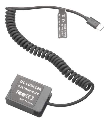 Batería Ficticia Dmw-blc12 Acoplador Dmw-dcc8 Pd Usb-c Para