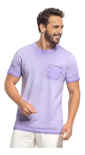 Camiseta Estonado Com Bolso Lilás 10170038 Svk