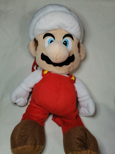 Imagen 1 de 9 de Peluche Mochila Original Mario Fire All Starl Nintendo 50cm.