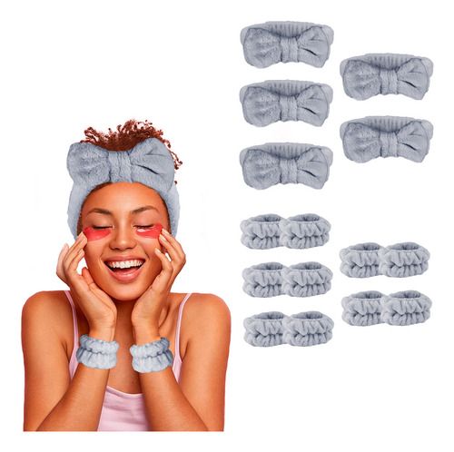 Diler Kit 5 Piezas Diadema Y Muñequeras Para Skincare Maquil