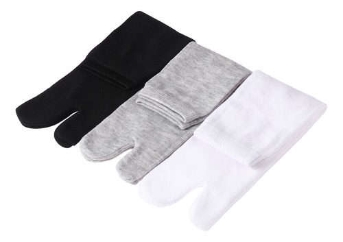 Pack De 3 Calcetines Elásticos Tipo Flop, Color Blanco, Gris