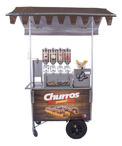 Carrinho Churros Masseira Fuso 4 Doceiras E Resistência - R2