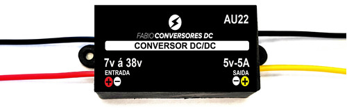 Regulador Tensão Dc-dc  Entrada 12-24v Saida 5v 5 Amp (au22)