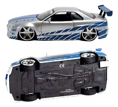Brian's Nissan Skyline Gt-r (r34) Fast & Furious 1:24 - Jada