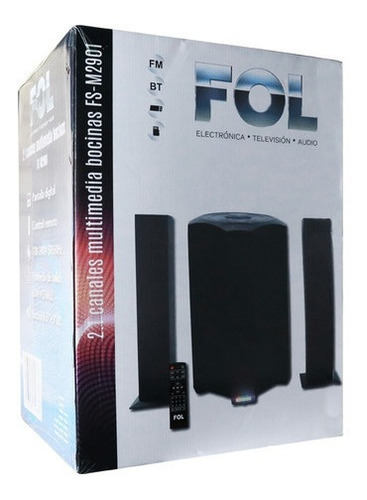 Imagen 2 de 2 de Minicomponente Fol Bluetooth Teatro En Casa Bocinas Audio