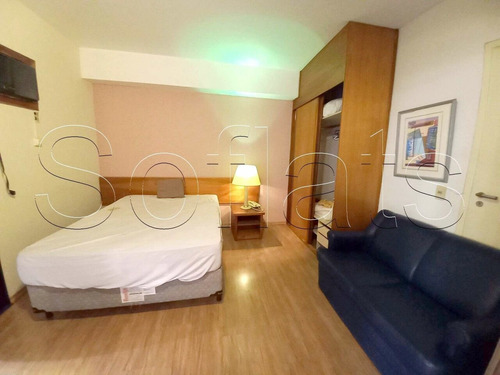 Imagem 8 de 15 de Flat Para Hospedagem Em Andar Alto Em Moema, Locação Sem Burocracia - Sf27725