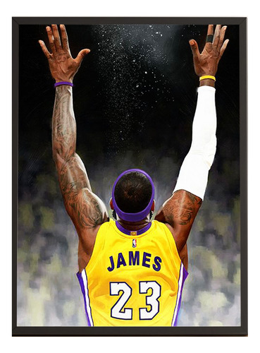 Quadro Lebron James No Lakers 2557