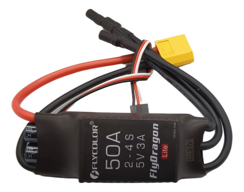 Flycolor 50a Esc 2-4s Controlador De Velocidad Electrico 5v