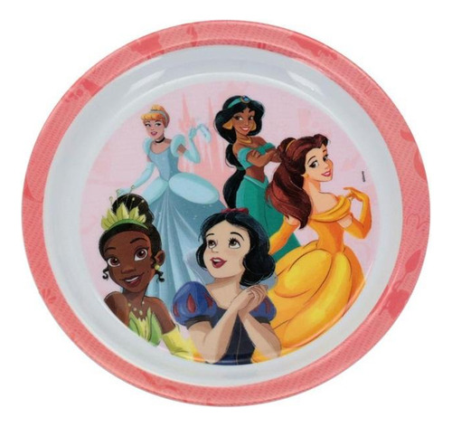 Prato Fundo Yangzi Melamine Princesas 21cm 26504 Cor Colorido