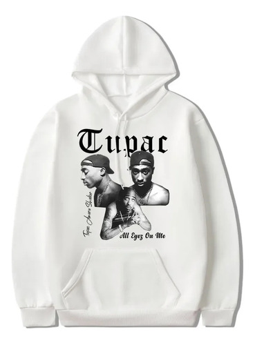 Sudadera Con Capucha Neutra De Algodón Impresa 2pac