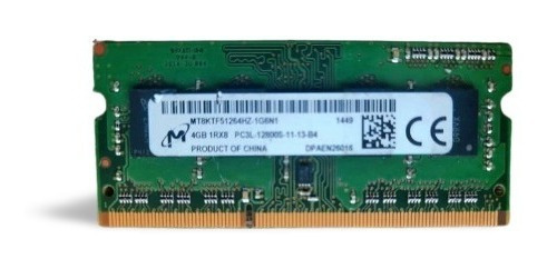 Memoria Ram Laptop 4gb Ddr3 Micron Mt8ktf51264hz-1g6n1