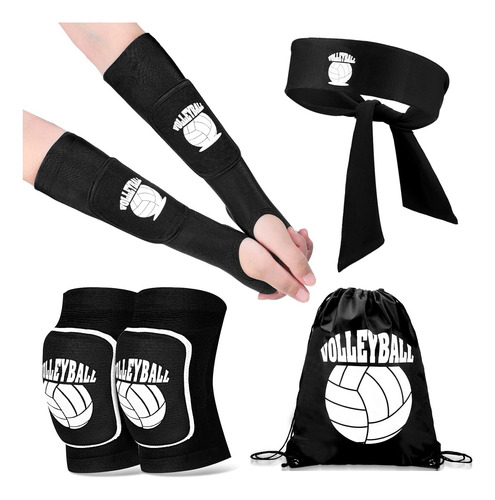 Juego De 6 Rodilleras De Voleibol, Coderas De Voleibol, Mang
