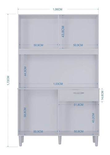 Imagen 3 de 8 de Mueble Cocina Compacta Kit 8 Puertas 1 Cajon LG