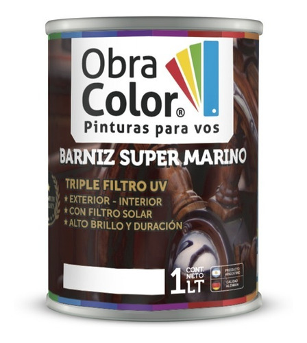 Barniz Super Marino - Obracolor - Filtro Uv - 1 Litro