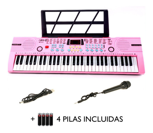 Imagen 1 de 8 de Teclado Órgano Rosa Music 61 Tec 100 Tone 100 Ritm Bd 612