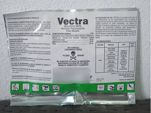 Imagen 1 de 1 de Herbicida Vectra 