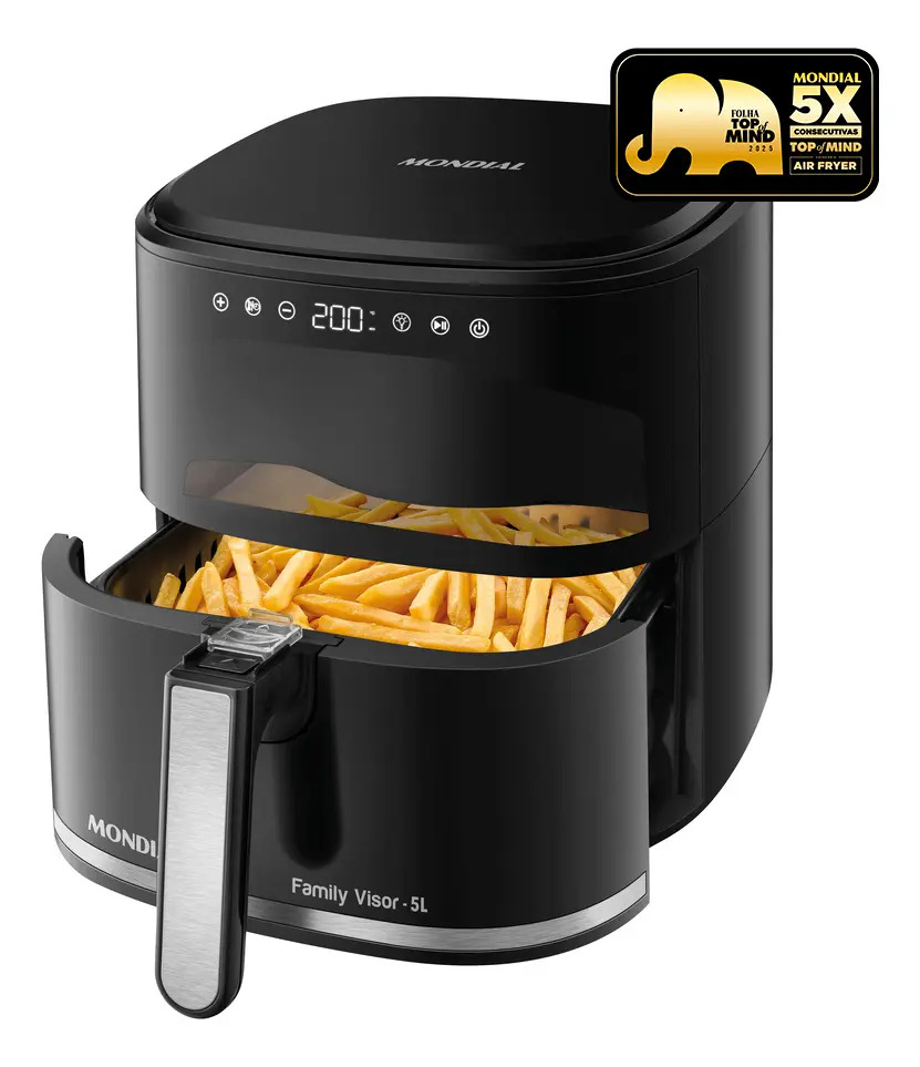 Fritadeira Sem Óleo Air Fryer Digital 5L Mondial 2000W - AF-50-DV