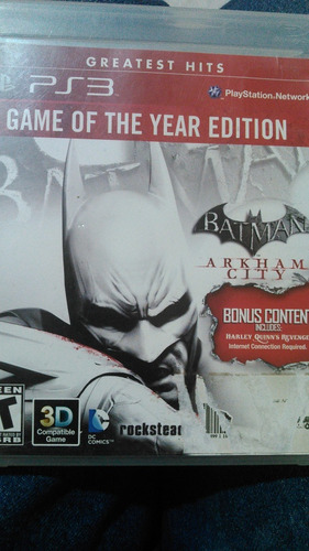 Batman Arkham City Juego Del Año Ps3