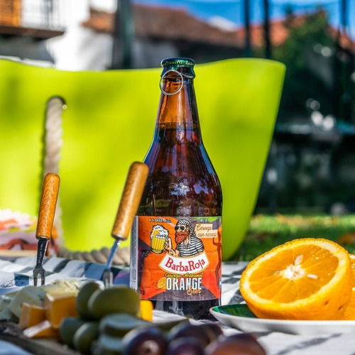 Imagen 3 de 10 de Cerveza Barba Roja Orange Beer ( Con Naranja ) Botella 500ml