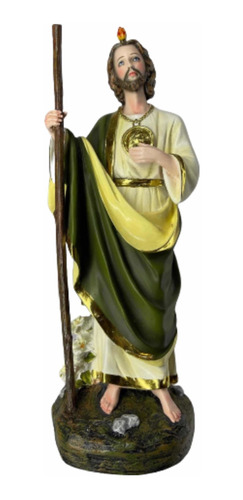 San Judas Tadeo 36cm Filos En Hoja De Oro