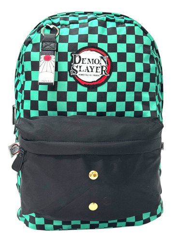 Kit Mochila Demon Slayer Lonchera Lapicera Original Fotorama Verde Verde