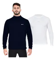 Comprar Buzo Hombre Polar Abrigo + Camisetas Termicas Hombre Safit
