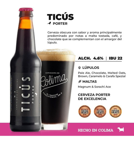 Cerveza Artesanal - Ticús 24 Pack Botella 355ml