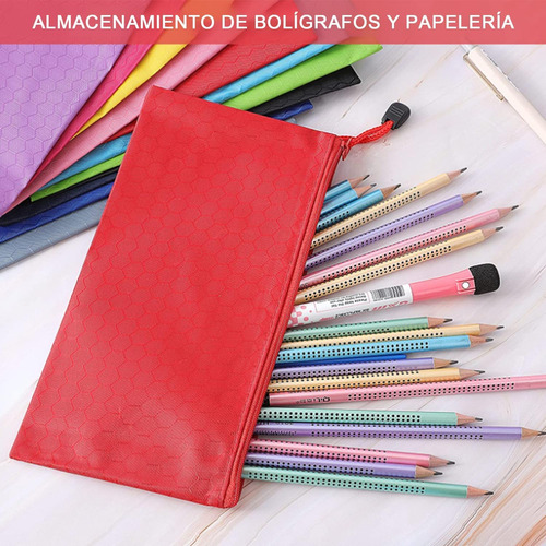 Para Lapices 12 Piezas, Bolsa Impermeable Con